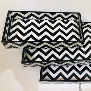 BSCI Usine Personnalisé Style Chinois Noix Plateaux Avec Compartiments Plateau De Service En Bois De Noyer Pour Les Collations - Product Image 1