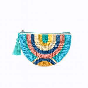 Vacay Mode Turquesa Beaded Clutch Beach Vacation Monedero hecho a mano - Product Image 6