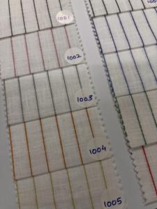 Tissu en lin et coton rayé de qualité supérieure pour chemises, largeur 58 pouces, doux et respirant pour les vêtements masculins et féminins - Product Image 2