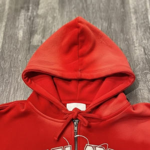 Survêtement personnalisé 100% coton molletonné Broderie usée Appliqué Survêtements pour hommes Délavage à l'acide délavé surdimensionné Pull-over Survêtement - Product Image 6