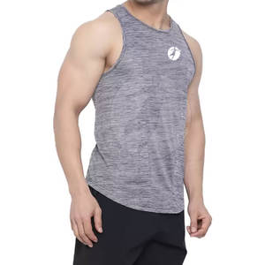 Camiseta sin mangas informal personalizable para hombre, tejido de punto transpirable de secado rápido, disponible en colores personalizados de talla grande, novedad de 2025 - Product Image 4