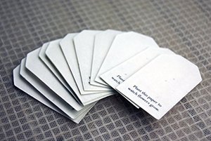 Etiquetas de papel reciclado hechas a mano, etiqueta plantable India para prendas de Jeans, tamaño personalizado, paquete de 2x4 pulgadas, 50 Uds., impresión Offset - Product Image 3