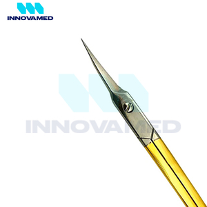 Lames pointues en acier inoxydable légères et faciles à utiliser Ciseaux à cuticules à poignée dorée pour droitier - Product Image 5