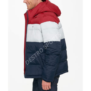 Veste légère en duvet de couleur unie avec logo personnalisé pour hommes Manteaux en duvet imperméables surdimensionnés avec fermeture à glissière chaude - Product Image 6