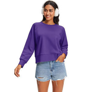 drop shoulder oversized fleece cozy casual <b>long</b> sleeve loose fit warm <b>women</b> wardrobe <b>Women</b> <b>Sweatshirts</b> - Product Image 2