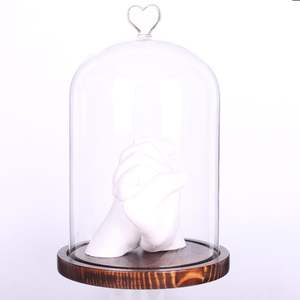 Clear <b>Glass</b> Modern <b>Display</b> <b>Dome</b> Cloche Bell Jar Tabletop Decorative Case Customized Size Logo for Covered Plants Food - Product Image 5