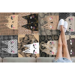 Alfombra para Gatos: Alfombra con Estampado Animal Boho, Alfombra Impresa Apta para Mascotas, Alfombra Delgada No Tejida - Product Image 2