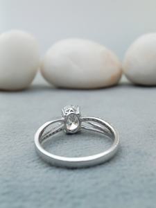 Bague de fiançailles et de mariage pour femme en or 14k/18k avec diamant de laboratoire taillé 2 carats, certifiée IGI, tendance pour fêtes et anniversaires - Product Image 4