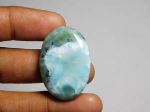 Pierres de Larimar naturelles de meilleure qualité Cabochon coupe ronde/ovale pour Bracelet collier faisant des pierres précieuses en vrac de l'Inde - Product Image 2