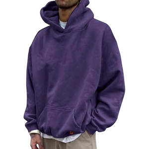 Sudadera con capucha recortada de algodón 100% pesado con estampado personalizado logotipo personalizado sudadera polar de felpa francesa para Hombre Sudaderas con capucha cuadradas de gran tamaño - Product Image 4