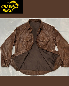 Chaqueta de Cuero Estilo Bomber Hecha a Mano para Hombre, Cuero Vacuno y de Oveja de Primera Calidad, Ajuste Personalizado, Múltiples Colores - Product Image 3