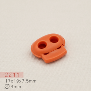 Venta al por mayor de fábrica: Cierres de cordón de plástico ABS sin níquel, de un solo orificio o doble orificio, con resorte, para cordones de ropa y bolsos. - Product Image 1