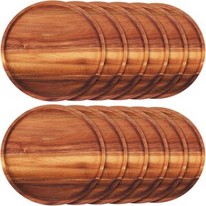 Plats et assiettes ronds en acier inoxydable et en bois et en métal parfaits pour les cuisines modernes et traditionnelles. - Product Image 4