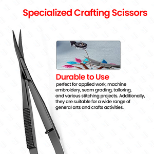 Ciseaux à cils Black Plasma logo personnalisé ciseaux à sourcils à ressort et ciseaux professionnels pour la coupe des ongles des micro cuticules par Bahasa Pro - Product Image 5