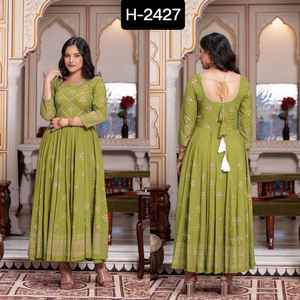 Nuevo diseñador de algodón puro Alia Cut Kurti con Secuencia de bordado, conjunto de Kurtis listo para el trabajo para mujer, ropa informal, vestido indio - Product Image 3