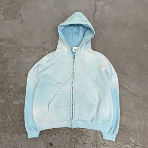 Boxy เสื้อครอปแบบมีฮู้ดสำหรับผู้ชาย, เสื้อครอปโอเวอร์ไซส์ทำจากผ้าฝ้ายเทอร์รี่วินเทจ - Product Image 5