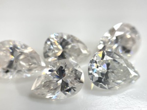 มอสซาไนต์ทรงลูกแพร์สีขาว E-f ขนาด 6x8 มม. คุณภาพ VS - มอสซาไนต์สีขาว E-f แบบเม็ดเดี่ยว - Product Image 6