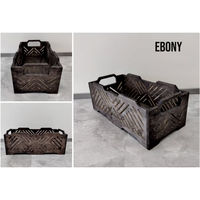 Boîte décorative de style moderne, design industriel géométrique, imperméable et écologique |   Conteneur en bois rustique avec accents, vente en gros