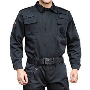 Uniforme de seguridad al por mayor overoles entrenamiento especial seguridad propiedad ropa primavera invierno manga larga negro guardia uniforme - Product Image 3