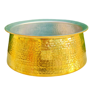 Olla de cocina de latón niquelado Cocina de latón puro Handi & Pot Metal sólido con acabado de hemmaerd para uso doméstico Cocina Hotel - Product Image 4