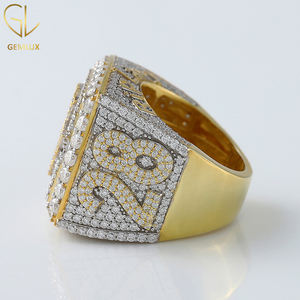 Calidad Premium Iced Out Pass Diamond Testing Real Natural Diamond Carta personalizada Anillo de hip hop para hombres con certificado - Product Image 5