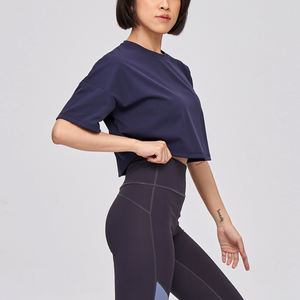 Custom Printed Women's Crop Top and <b>Leggings</b> Unique Solid <b>Pattern</b> Design Breathable All Sizes Customizable Sets Style - Product Image 5