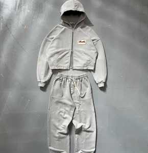 Chándal Deportivo Personalizado Unisex, Ecológico, Lavado al Ácido, Grueso, para Invierno, Estilo Informal y Actividades Deportivas - Product Image 1