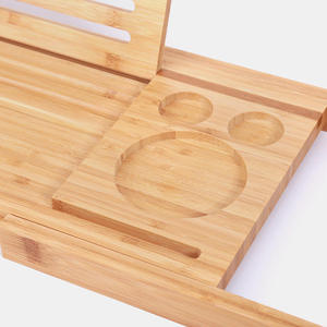 Premium Luxury Eco-Friendly Bamboo Bathtub Tray & Stand <b>Bath</b> <b>Caddy</b> for Hotel & Home Use - Product Image 5