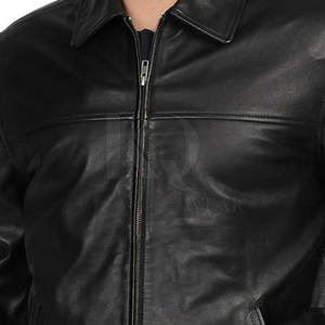 Veste en cuir de vache pour homme, respirante, chaude pour l'hiver, décontractée, réversible, écologique, logo frontal, haute qualité, prix - Product Image 3