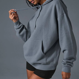 Sudadera con Capucha Larga para Mujer, Personalizada, 100% Algodón, Cortavientos, Transpirable, Cuello Alto, Informal, para Gimnasio, Primavera y Otoño - Product Image 5