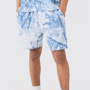 Camiseta y pantalones cortos para hombre, conjunto informal de 2 piezas de verano con logotipo personalizado, transpirable, estampado, venta al por mayor - Product Image 4