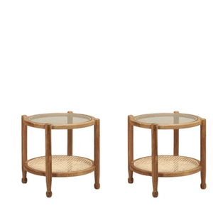 <b>Round</b> Coffee <b>Table</b> With <b>Solid</b> <b>Wooden</b> and Rattan Good Manufacturing at Wholesale Price Handmade From Central Java - Product Image 1