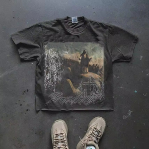 Camiseta de Batik lavada con ácido de gran tamaño de alta calidad para hombres, peso pesado serigrafiado con hombros caídos de talla grande, venta al por mayor - Product Image 3