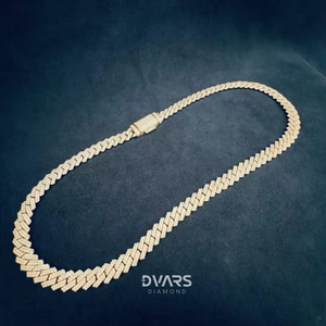 สร้อยคิวบาลิงค์ทอง 10K/14K ประดับเพชรเลี้ยงในห้องปฏิบัติการ ความใสระดับ VVS ขนาด 18 มม. ดีไซน์หรูหรา พร้อมใบรับรอง IGI สำหรับทุกเพศทุกวัย สไตล์ฮิปฮอป จากอินเดีย - Product Image 2