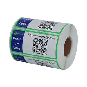 Vizlent -40 ℃   Rouleau d'étiquettes de congélation en polypropylène vinyle pour marquage alimentaire sûr, étiquettes autocollantes imperméables personnalisées pour congélateur - Product Image 5