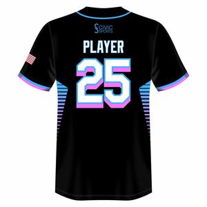 Top Sportswear, Comfortable Sublimated Half Sleeve <b>Baseball</b> Jerseys, Custom Uniforms, Men's, Team Apparel, High Quality, Durable - Product Image 4