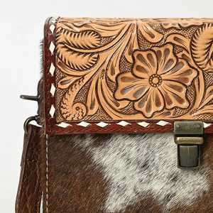 Western Bohemian Floral Tassel Cowhide Leather <b>Crossbody</b> Bag with Custom Color Eco-Friendly Autumn Design at Wholesale Price - Product Image 5