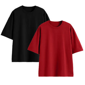 Microfibra 100% algodón de alta calidad de talla grande para hombre, camisetas con logotipo personalizado - Product Image 2