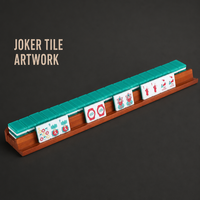 MOONMAN M800 Jeu de Mahjong de Noël de Luxe Moderne de 160 Pièces en Acrylique Pliable et Portable, Écologique, Motif Renne