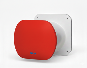 แผ่นปิดหน้าอะลูมิเนียมตกแต่งสีแดง / แบบติดผนัง ระบบระบายอากาศแบบกระจายศูนย์กลาง Zephyr Clean Air ประสิทธิภาพสูง ป้องกันฝุ่น HRV - Product Image 1