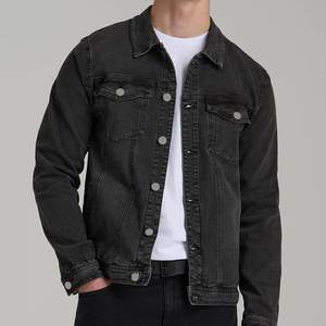 Chaqueta vaquera de manga larga para hombre, abrigo vaquero azul ligero, prendas de vestir exteriores de estilo callejero personalizables para uso diario - Product Image 1