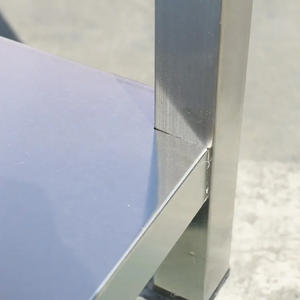 Plan de travail de <span class=keywords><strong>restaurant</strong></span> en acier inoxydable, table à trois niveaux pour boulangerie, <span class=keywords><strong>boucherie</strong></span>, table commerciale en acier inoxydable - Product Image 4