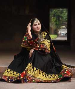 ชุดเดรส kuchi ชนเผ่าวินเทจสไตล์อัฟกานิสถาน/ปากีสถานชุดปาร์ตี้ kuchi แบบดั้งเดิมหลากสีชุดเดรส3049โคจิ - Product Image 2