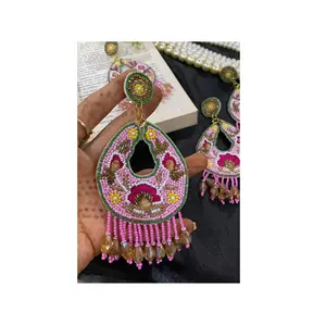 Top Selling Crochet Weave Fashion Bohemian Womens Earings for Gifting Use Available at Wholesale Price