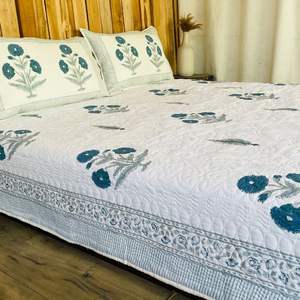 Wholesale Hand Block Printed Cotton <b>Bedspreads</b> Cotton Quilted Bedcover - Product Image 1
