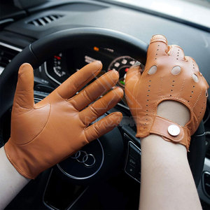 Guantes de Conducción de Cuero Duraderos, Impermeables y Antideslizantes con Correa de Muñeca Ajustable, Unisex, para Todas las Estaciones - Product Image 2