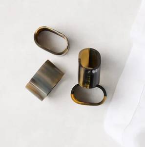 Anneau de serviette en corne de buffle, écologique, personnalisable, design moderne et classique, pour la maison et la restauration - Product Image 2