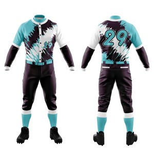 Uniforme de Béisbol Estampado de Nuevo Diseño y Buena Calidad, 100% Poliéster, Secado Rápido, Absorbe la Humedad, Transpirable, Ropa de Equipo al por Mayor - Product Image 1