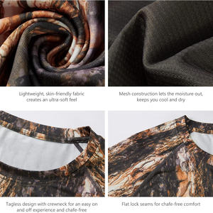 เสื้อซับในแขนยาวลายพรางสำหรับการผจญภัยกลางแจ้งเสื้อซับใน100% ผ้าโพลีเอสเตอร์ออกแบบได้ตามต้องการ - Product Image 5