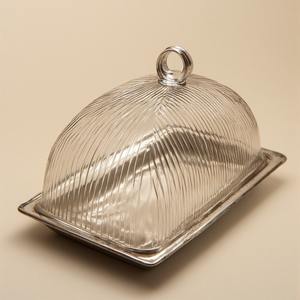 Cúpula de pastel vintage con base de madera pulida y cubierta de vidrio transparente Artesanal hecho a mano diseñado para cocinas - Product Image 2